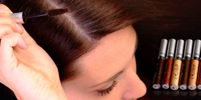 Ink painting for hair roots
