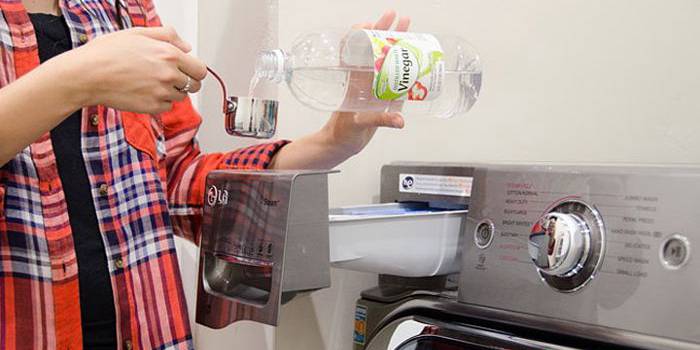 L'utilisation de vinaigre pendant le lavage