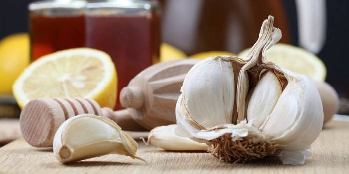 Ingredienti per acqua all'aglio