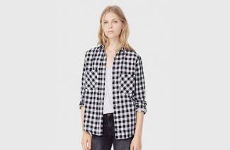Chemise à carreaux pour femmes