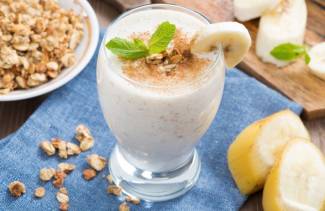 Smoothie à la banane et à l'avoine