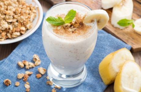 Batido de plátano y avena