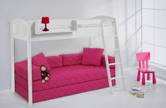 Palėpės lova su sofa apačioje