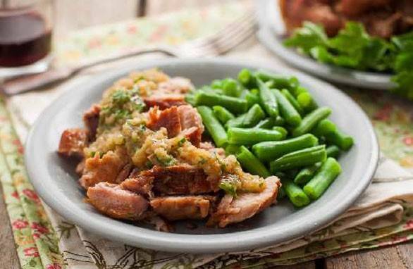 Carn de porc fregida