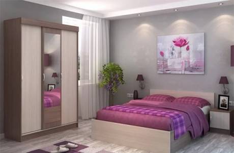Schlafzimmer eingestellt