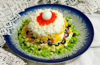 Ensalada Perla con caviar