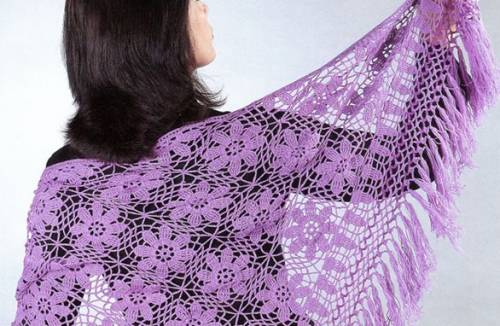 Motifs carrés au crochet