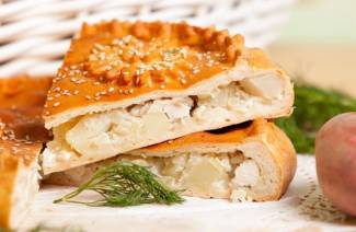 Huhn und Kartoffeltorte