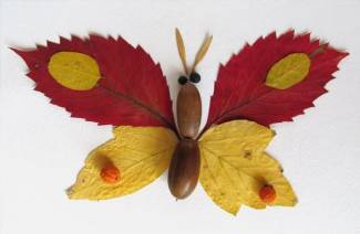 Artisanat de feuilles sur le thème de l'automne