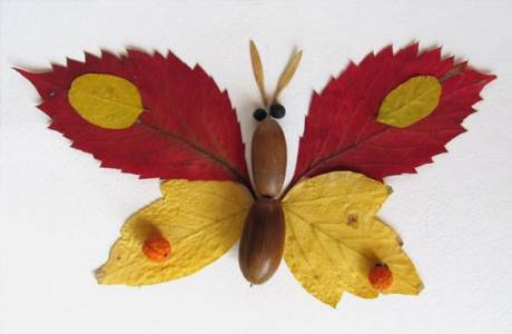 Artisanat de feuilles sur le thème de l'automne