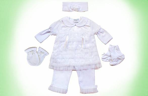 Conjunto batismal para meninas
