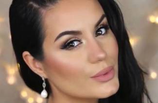 Maquillage pour les yeux bruns et les cheveux noirs