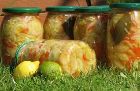 Cucumber salad for the winter without sterilization
