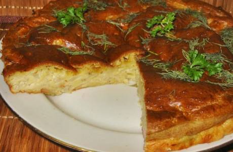 Kefir piirakka uunissa