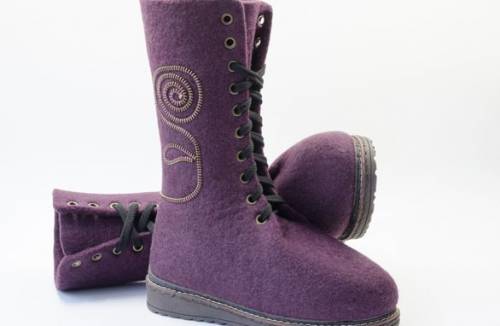 Bottes pour dames sur la semelle