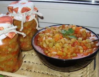 Courgettes lecho pour l'hiver