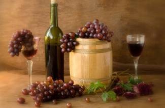 Home made grape wine