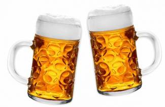 What do they drink beer with?