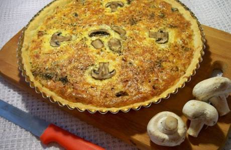 Pastel de champiñones