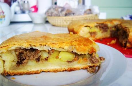 فطيرة بطاطا بالفرن