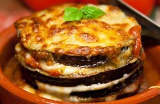 Aubergine au fromage et à l'ail