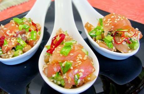 Ensalada de pescado rojo