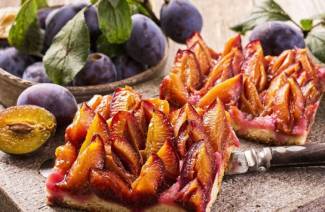 Tarte aux prunes de kéfir