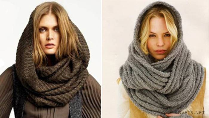 2 posūkiai ilgą snood