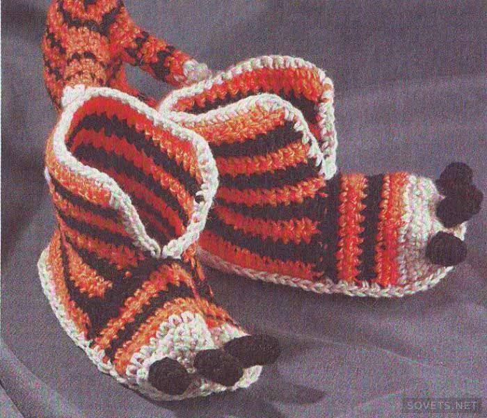 Chinelos de perna de tigre