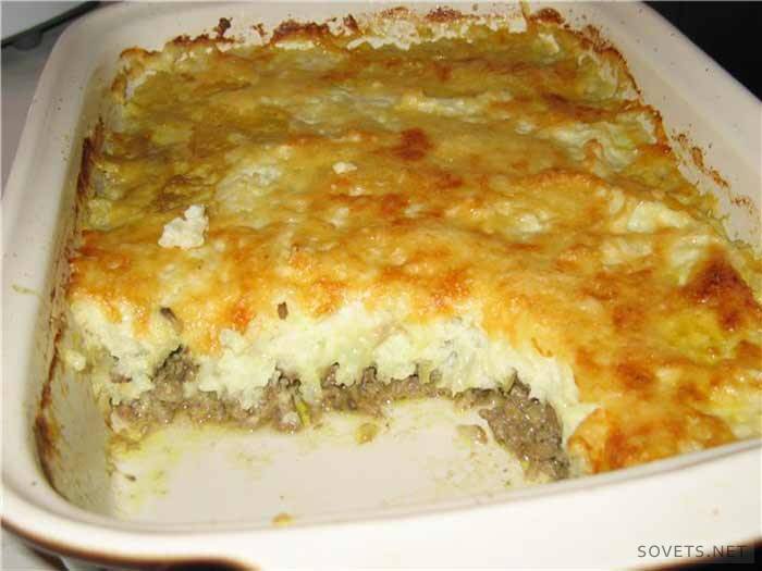 Patate fritte con carne macinata