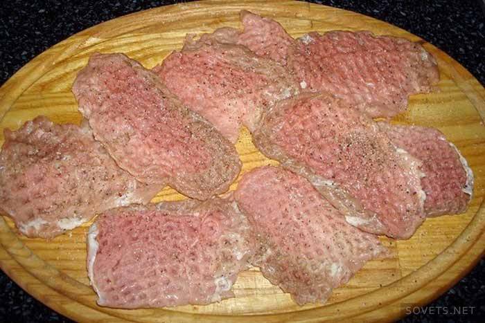 Patate fritte con carne: ricetta con foto passaggio 1