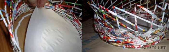 Sealing the bottom with paper