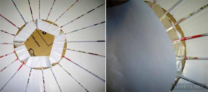 Fastening the racks with tape
