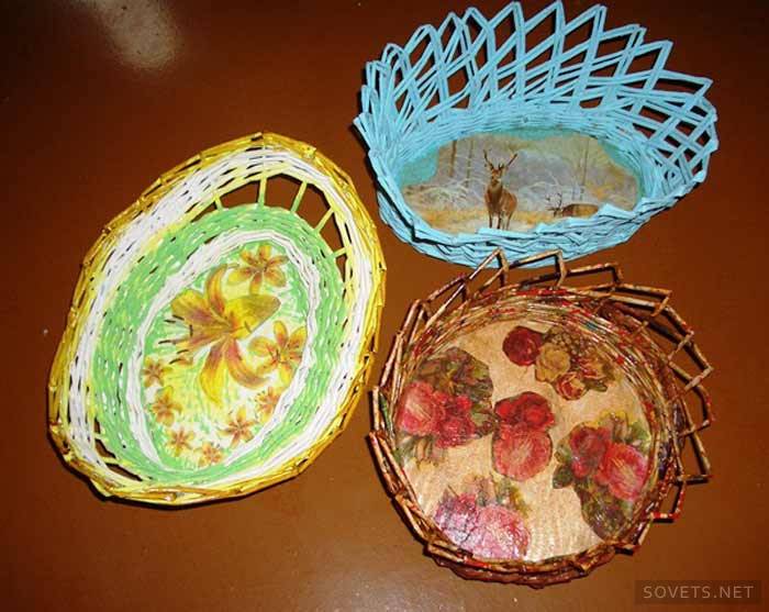 Openwork basket baskets