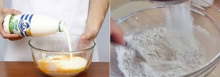 Adăugarea kefirului și a sifonului