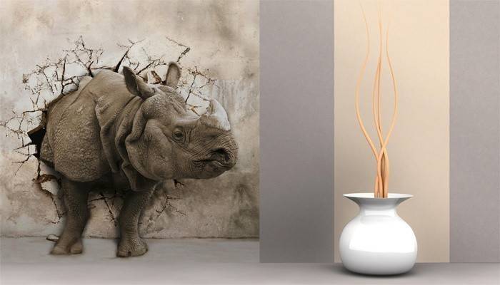 วอลล์เปเปอร์ 3d กับแรด