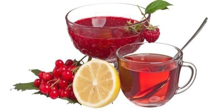 Tea viburnum lekvárral