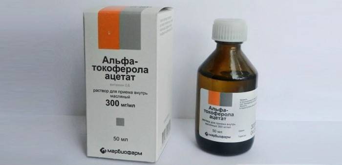 Alfa tokoferola acetāta eļļains šķīdums