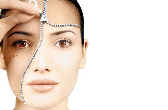 Khuôn mặt cô gái sau khi tẩy trắng.