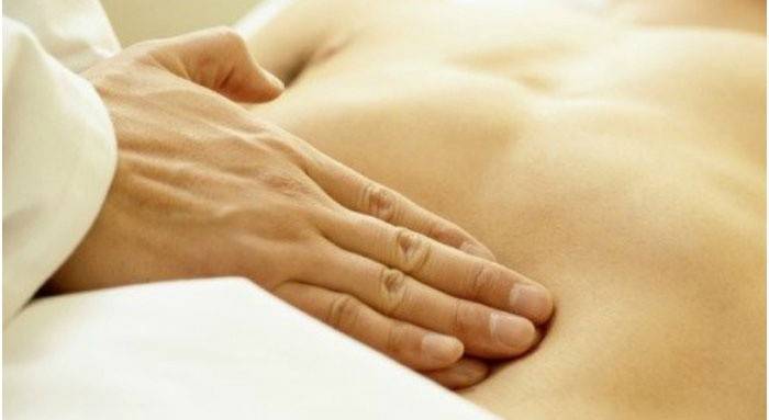 Palparea blândă cu inflamația apendicelui