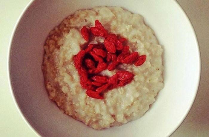 Avena con bayas de goji