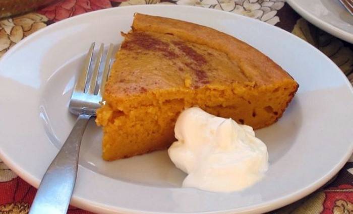 Pudding bí ngô cho món tráng miệng với loét tá tràng
