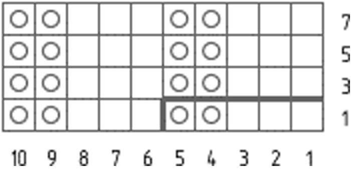 3x2 elastik örgü deseni
