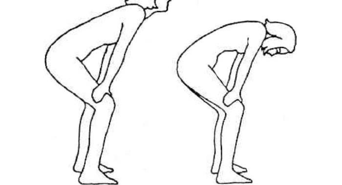 Posición básica para ejercicios de respiración.