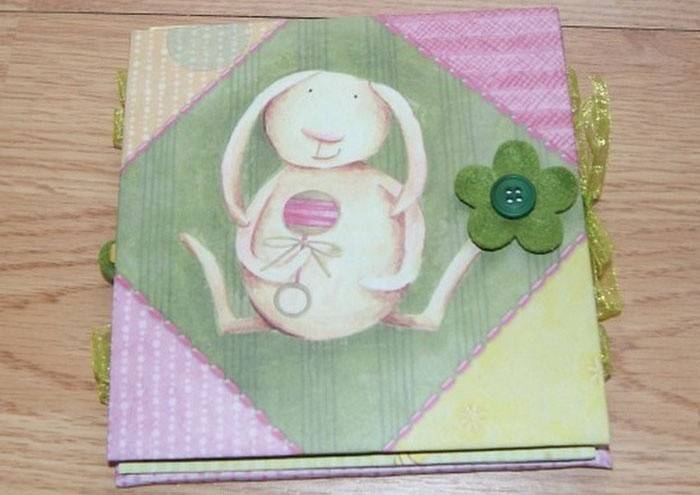 Children's photo album in scrapbooking style
