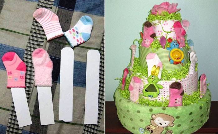 DIY bebek bezi kek