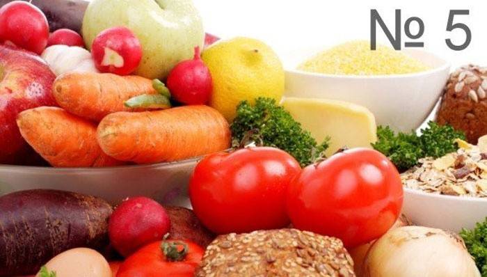 Tabelul dietetic numărul 5