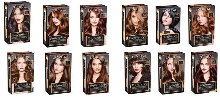 Палитра от тъмни тонове Loreal Предпочитание