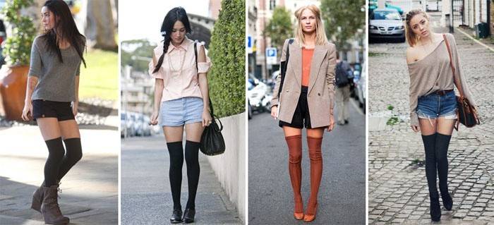 Thành phần của vớ với quần short