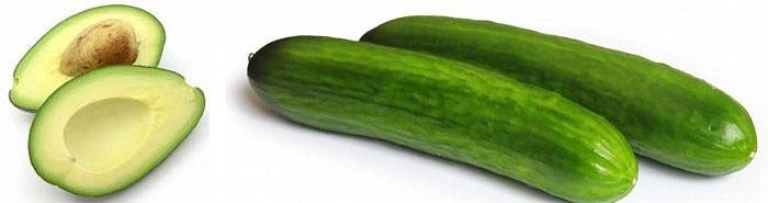 Pepinos y aguacates